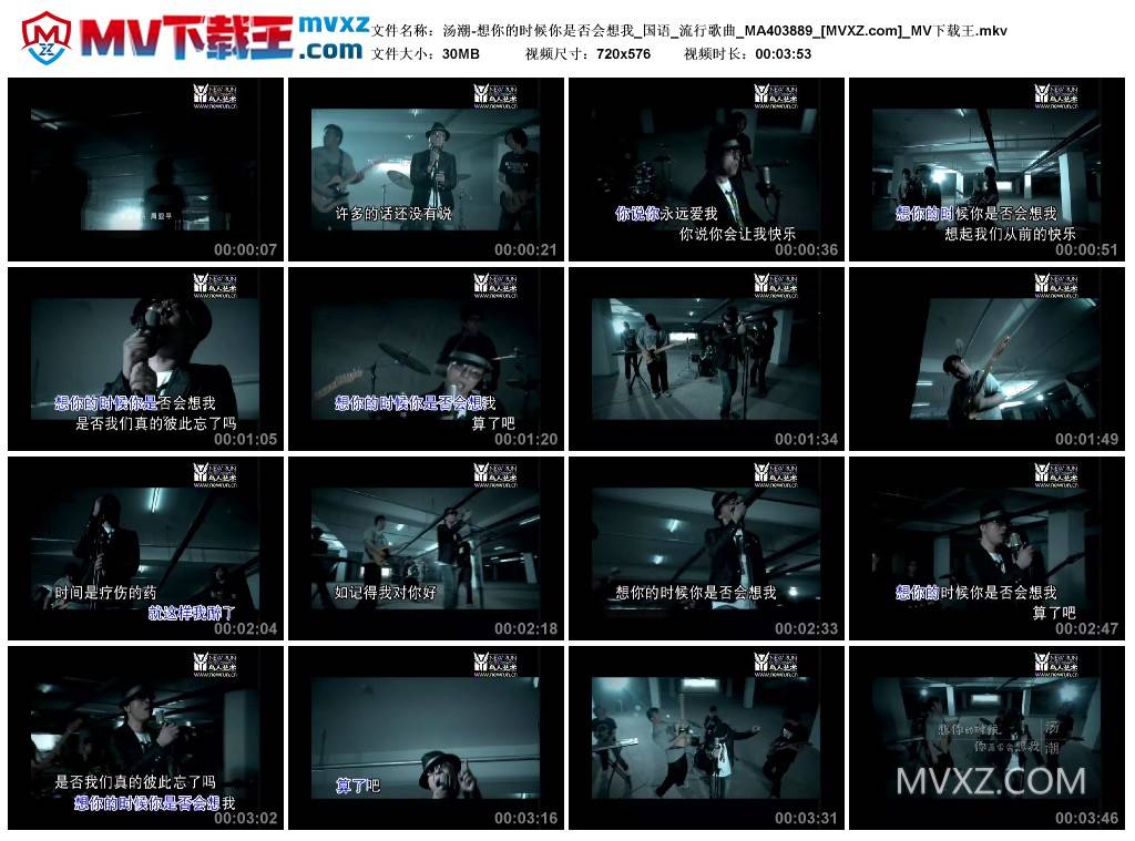 汤潮-想你的时候你是否会想我_国语_流行歌曲_MA403889